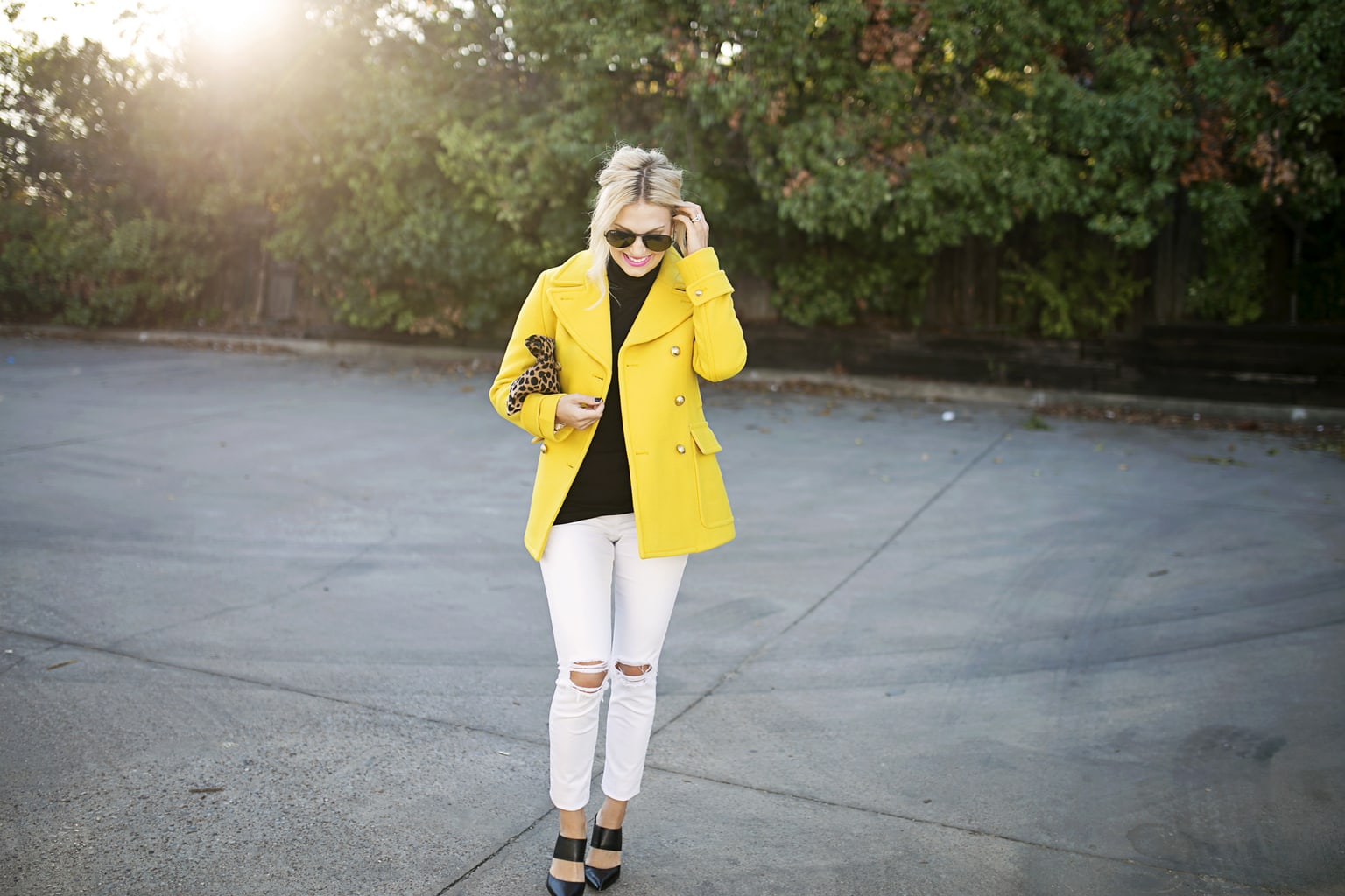 J crew on sale yellow coat