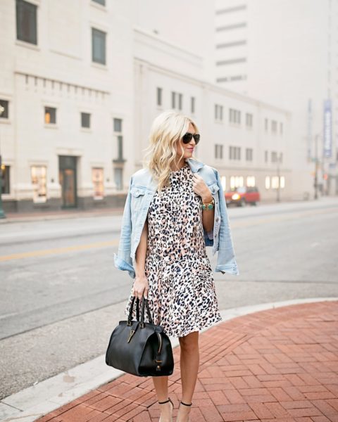 Leopard Dress and Denim Jacket