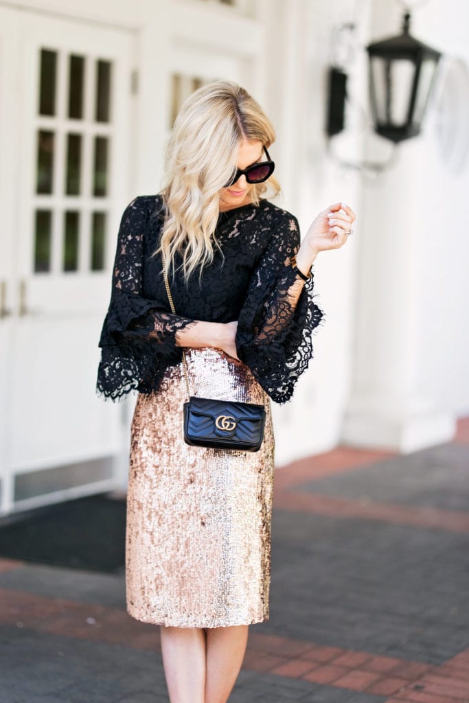 J crew black clearance lace skirt