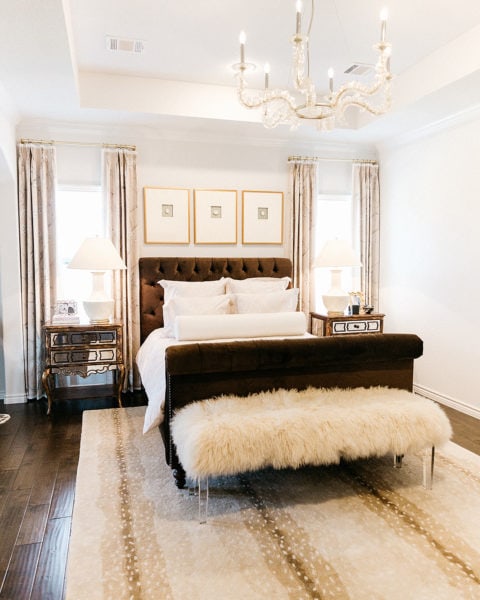 Master Bedroom Before & After with Corbett Lighting