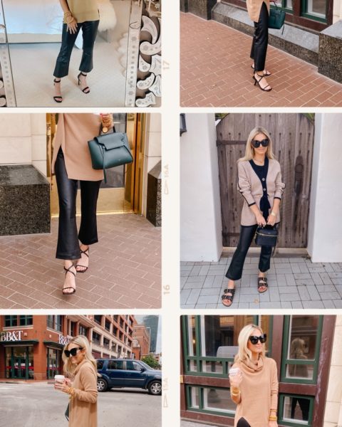 How to Style Cropped Leather Pants